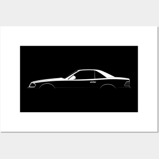 Mercedes-Benz SL Hardtop (R129) Silhouette Posters and Art